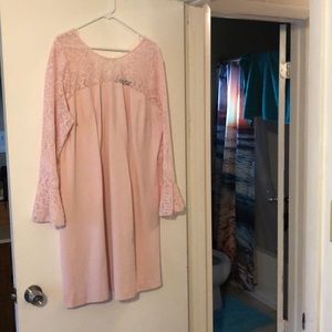 Lane Bryant-Pink Dress with Lace Detail